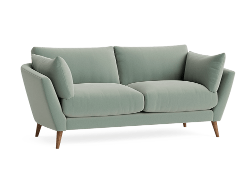 Groover Sofa - Large - Velvet - Trinket Tin - Dark Oak Legs