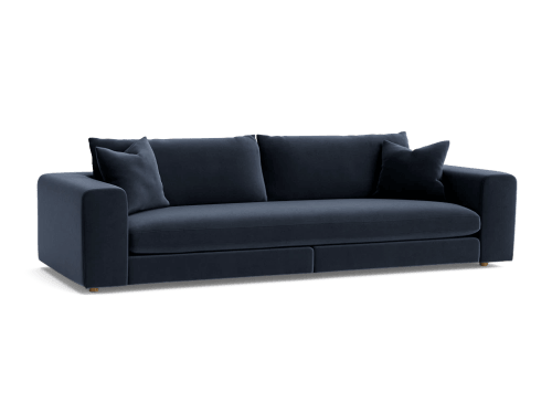 Big Easy Sofa - Extra Large - Velvet - Milky Way - Blue - Light Oak Legs