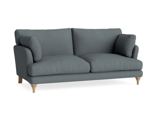 Smithy Sofa - Medium - Clever Slubby Linen - Shingle Path - Light Oak Legs