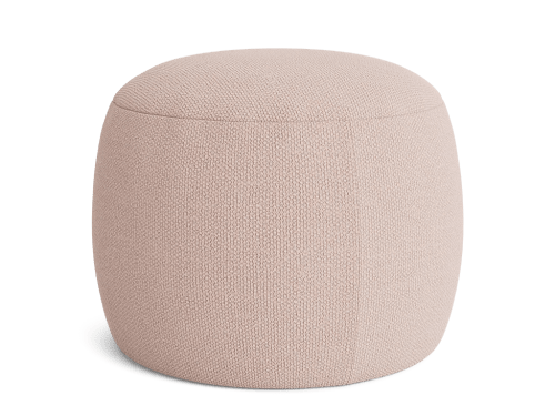 Little Cheese Footstool - Small Round - Slubby - Strawberry Mousse