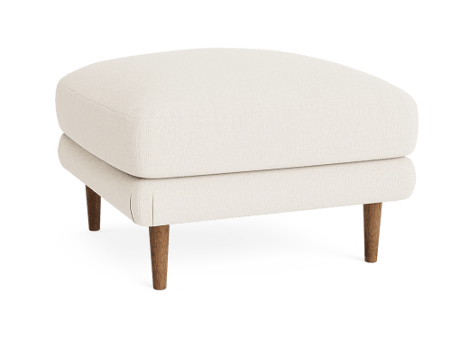 Sugarloaf Footstool - Square - Slubby - Whipped Cream - White - Leg No. 53
