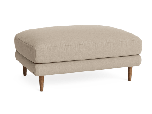 Sugarloaf Footstool - Rectangle - Linen - Mushroom Stalk - Leg No. 53