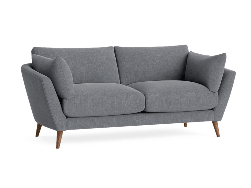 Groover Sofa - Large - Clever Laundered Linen - Leaky Bucket - Dark Oak Legs