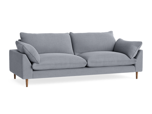 Slow Riser Sofa - Large - Clever Laundered Linen - Wheelbarrow - Dark Oak Legs