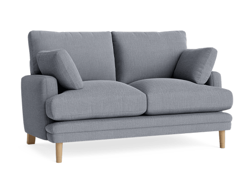 Squisharoo Sofa - Small - Clever Laundered Linen - Wheelbarrow -  Light Oak Legs