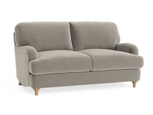 Jonesy Sofa  - Small - Clever Velvet - Biscuit Tin - Light Oak Legs