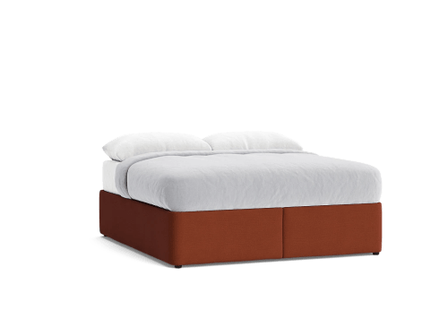 Bottoms Up Ottoman Bed - Superking - Linen - Quince Jam - Red