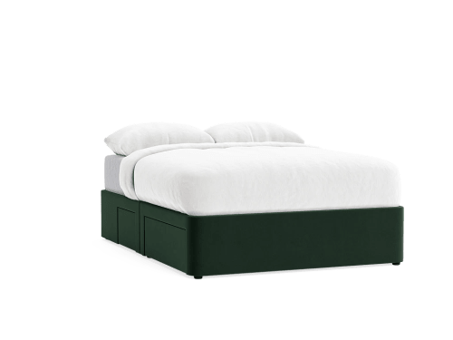 Side Stash 1.5 Drawer Bed Kingsize in Christmas Tree Clever Velvet