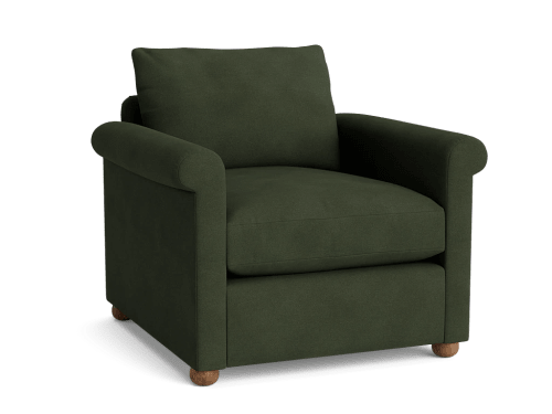 Queenie Armchair - Armchair - Twill - Woody Walk - Dark Oak Legs