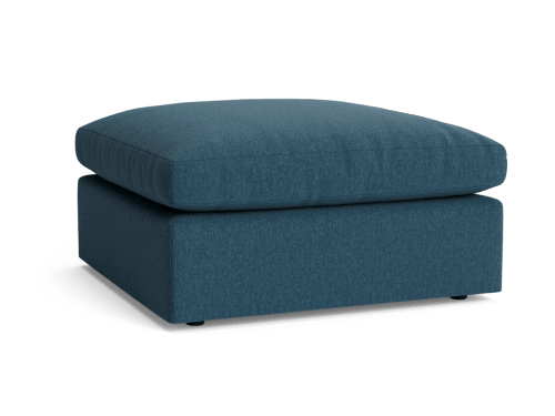 Cuddlemuffin Footstool  - Medium Square - Linen - Hosepipe - Teal