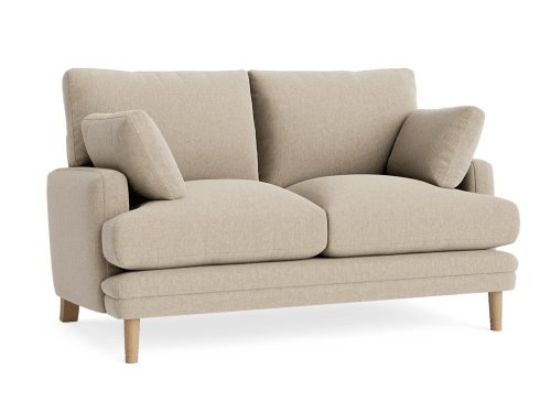 Squisharoo Sofa - Small - Linen - Tea Dunk - Beige - Light Oak Legs
