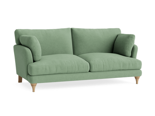 Smithy Sofa - Medium - Chenille - Cucumber Sandwich - Green - Light Oak Legs