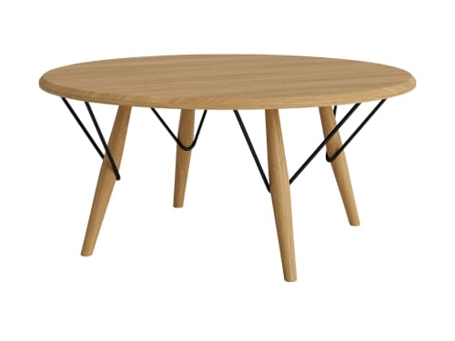 High Wire Coffee Table - Round - Warm Ash
