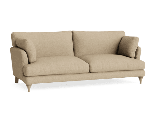 Smithy Sofa - Large - Clever Slubby Linen - Wooden Spoon - Light Oak Legs