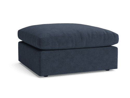 Cuddlemuffin Footstool  - Medium Square - Chenille - Milky Way - Blue
