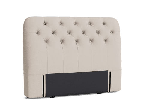 Bedlington Headboard - Double - Velvet - Passing Cloud - Grey
