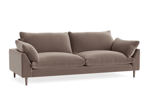Slow Riser Sofa - Large - Clever Velvet - Dented Kettle - Dark Oak Legs