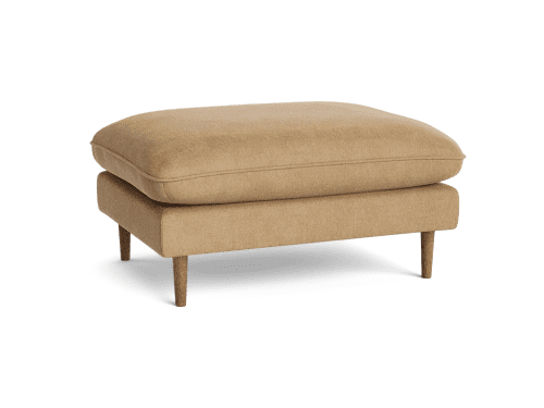 Slow Riser Footstool - Rectangle - Chenille - Hit the Hay - Yellow - Dark Oak Legs