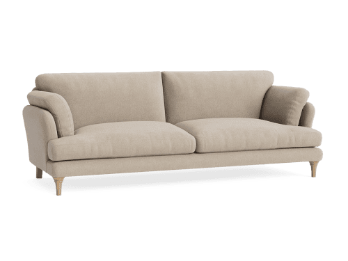 Smithy Sofa - Extra Large - Chenille - Tea Dunk - Beige - Light Oak Legs