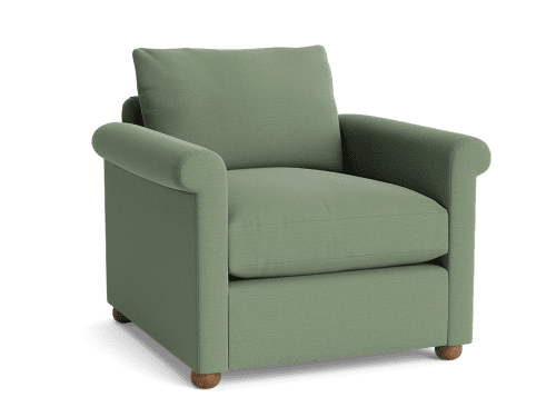 Queenie Armchair - Armchair - Twill - Cucumber Sandwich - Green - Dark Oak Legs
