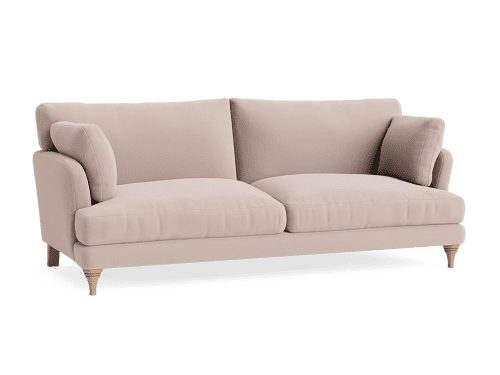 Smithy Sofa - Large - Velvet - Ballet Slipper - Light Oak Legs