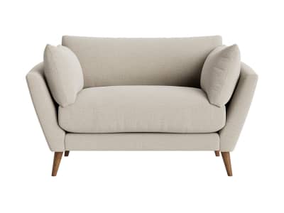 groover love seat in thatch house fabric