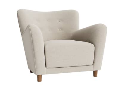 chillback accent chair in thatch house fabric
