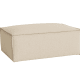 Sundaze Footstool - Rectangle - Clever Slubby Linen - Sandy Shoe