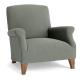 Slowback Accent Chair - Accent Chair - Linen - Pear Drop - Dark Oak Legs