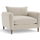 Squishmeister Love Seat - Loveseat - Velvet - Passing Cloud - Grey - Dark Oak Legs