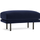 Jeffers Footstool - Rectangle - Clever Velvet - Pen Nib Blue