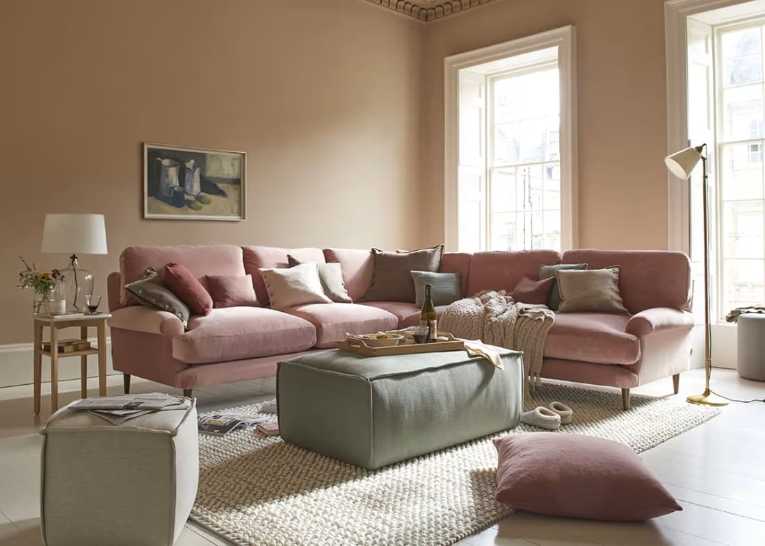 Dawdler Corner Sofa Large Left Hand in Thatch House Fabric