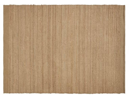 Zigzaggy Jute Rug 200 X 300 cm in Dark Natural