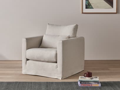 Bruges Armchair in Egg Box Beige Linen