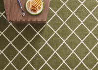 Crissy Crossy Wool Rug - 300cm x 400cm -  Stinging Nettle Green