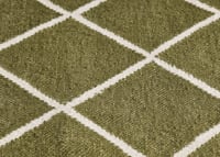 Crissy Crossy Wool Rug - 300cm x 400cm -  Stinging Nettle Green