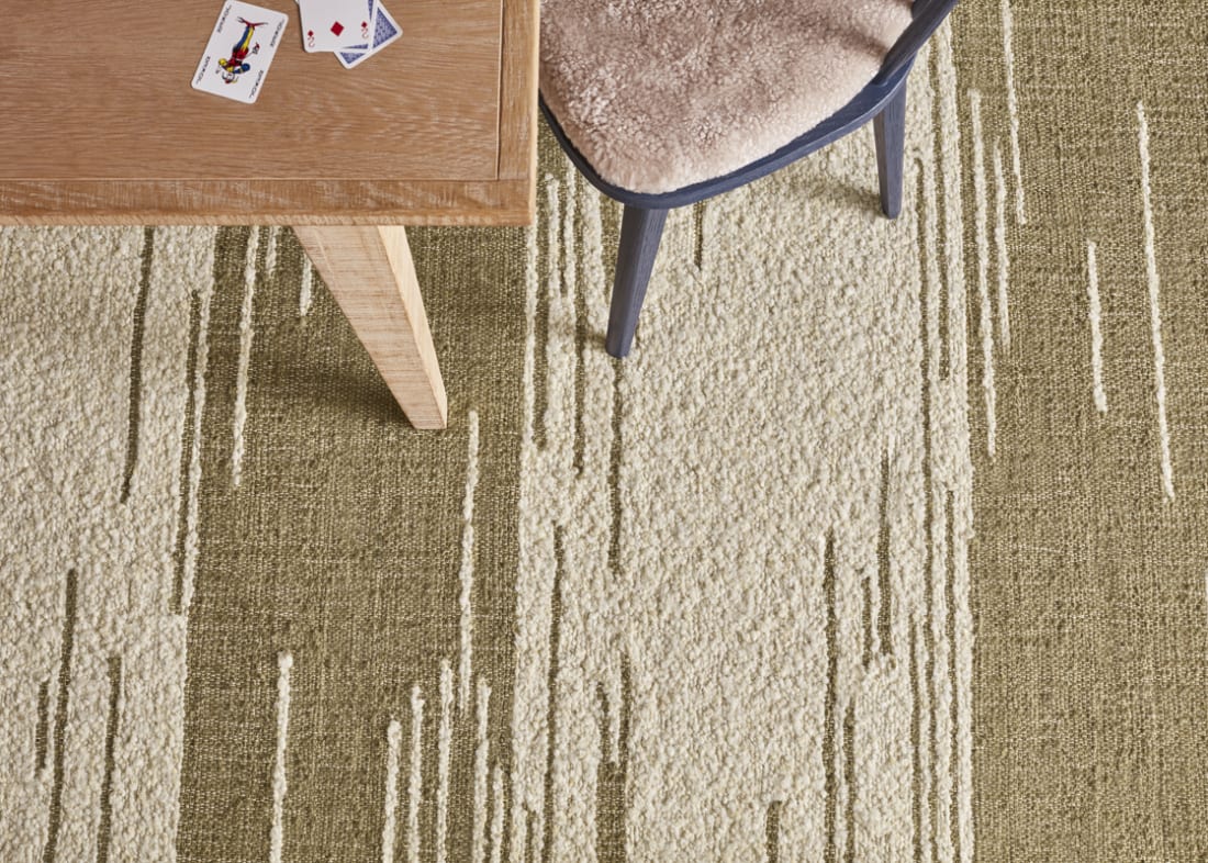 Etchy Sketchy Wool Rug - 200cm x 300cm - Welly Boot Green