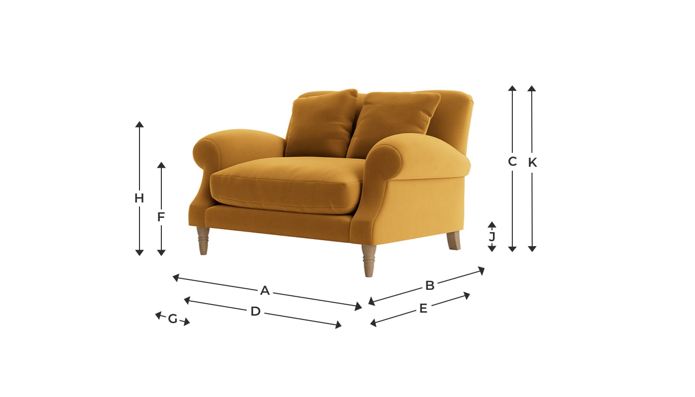 Extra Deep Love Seat Crumpet Chair Loaf