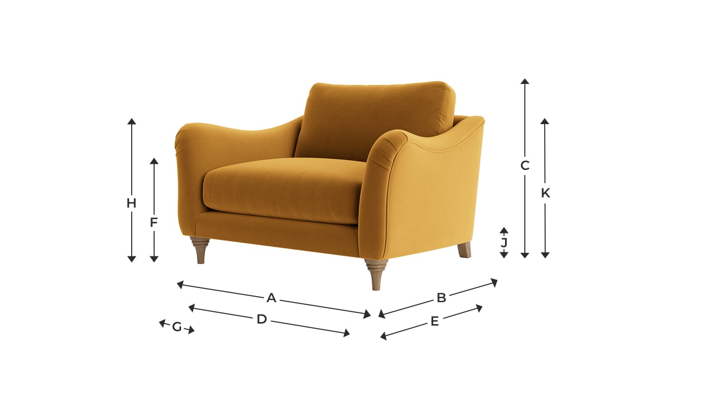 Bumpster Love Seat Curved Arm Love Seat Loaf
