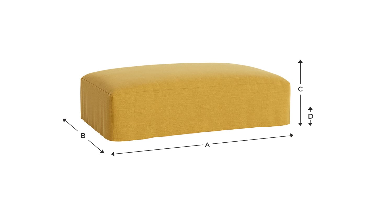 Sloafer Footstool Laidback Footstool with Removable Covers Loaf