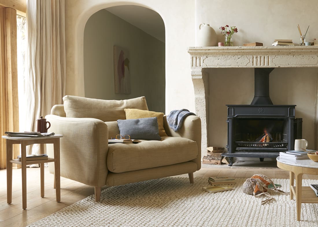 Banoffee Love Seat Squishy Upholstered Sofa Loaf