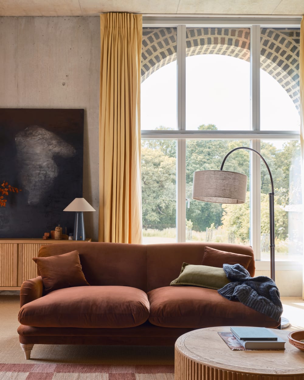KINGPIN SOFA SCHOOL SATCHEL BROWN VELVET
