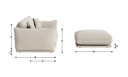 Blockbuster Modular Sofa + Footstool