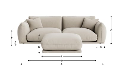 Blockbuster Modular Sofa + Footstool