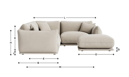 Blockbuster Modular Corner Sofa + Footstool