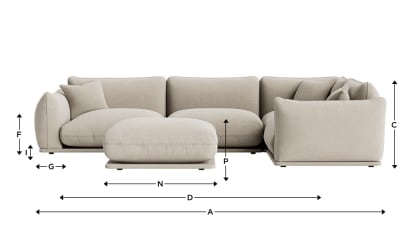 Blockbuster Modular Corner Sofa + Footstool