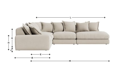 Wodge Modular Chaise Corner Sofa