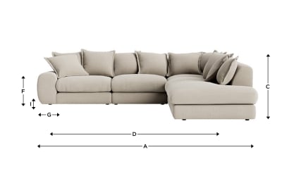 Wodge Modular Chaise Corner Sofa