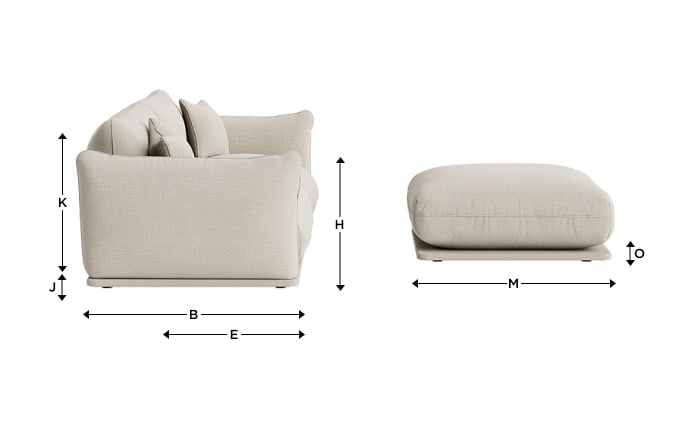 Blockbuster Modular Sofa + Footstool