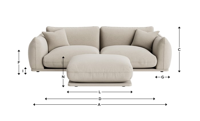 Blockbuster Modular Sofa + Footstool